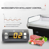 Supermarket refrigeratet steel freezer showcase glass top