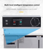 Three-level ladder type freezer stainless steel with glass sliding door