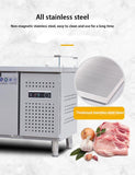 Three-level ladder type freezer stainless steel with glass sliding door