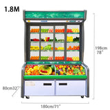 Three-temperature la carte display freezer commercial refrigerator supermarket vegetable and fruit preservation