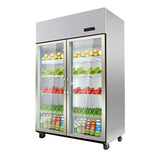 Vertical Beverage Beer Display Glass Door Refrigerator for restaurant