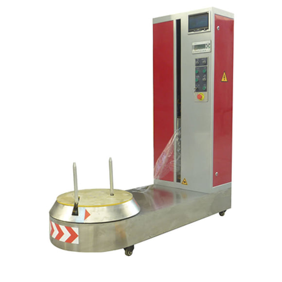Semi-automatic Baggage Wrapping Machine,Airport Luggage Stretch Wrapping Machine
