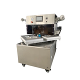 Rotary cooked food tray vacuum skin packaging machine , film cover VSP machine for seafood/steak/pork/fish, rice vacuum skin packing machine
