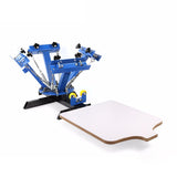 Silk Screen Printing Machine Manual 4 color 1/2/4 station Screen Printing Equipment,Clothing Printing Machine