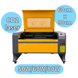 The effective working area of LCM-6090 laser cutting machine is 60x90cm. There are three laser powers of 50W \ 60W \ 80W to choose from, and its laser type is CO2.