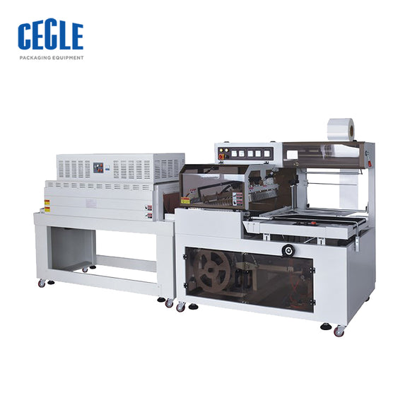 BF450+BS4522N SIDE SEAL AUTOMATIC THERMAL SHRINK PACKAGING AIRPORT PLASTIC ROLL WRAPPING MACHINE